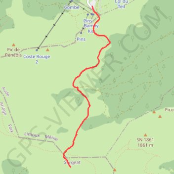 Itinéraire Raquettes au dessus de Camurac, distance, dénivelé, altitude, carte, profil, trace GPS
