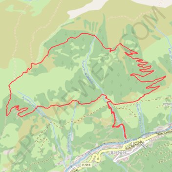 Itinéraire Barèges - La montagne fleurie, distance, dénivelé, altitude, carte, profil, trace GPS