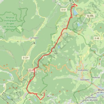 Itinéraire Crêtes des Vosges - Du Col du Calvaire à Schallern, distance, dénivelé, altitude, carte, profil, trace GPS