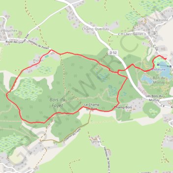Itinéraire Le bois de Fayet - Lac de la Beunaz, distance, dénivelé, altitude, carte, profil, trace GPS