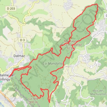 Itinéraire Trail de la Mandallaz - Trail à deux Têtes, distance, dénivelé, altitude, carte, profil, trace GPS