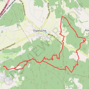 Itinéraire Château Rochefort - vieux village d'Allan et retour, distance, dénivelé, altitude, carte, profil, trace GPS