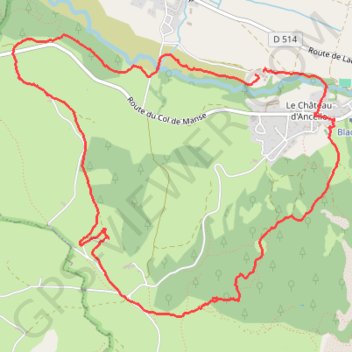 Itinéraire Ancelle-Collet, distance, dénivelé, altitude, carte, profil, trace GPS