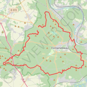 Itinéraire TMF (Tour du Massif de Fontainebleau), distance, dénivelé, altitude, carte, profil, trace GPS