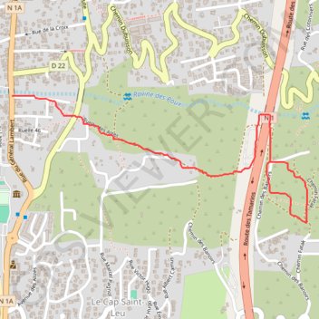 Itinéraire Saint-Leu - Le Chemin Canal, distance, dénivelé, altitude, carte, profil, trace GPS