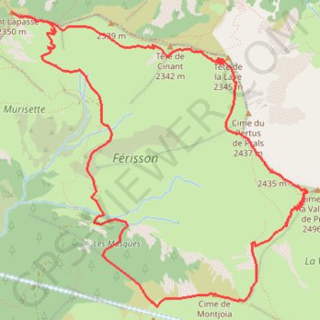 Itinéraire repérage - cirque de ferisson, distance, dénivelé, altitude, carte, profil, trace GPS