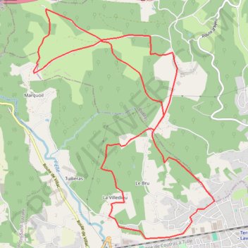 Itinéraire La Villedieu Moncibre double huit, distance, dénivelé, altitude, carte, profil, trace GPS
