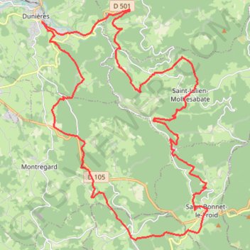 Itinéraire st bonnet le froid-10278067, distance, dénivelé, altitude, carte, profil, trace GPS