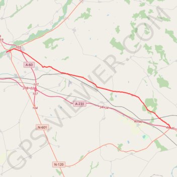 Itinéraire Sahagun - Mansilla de las Mulas, distance, dénivelé, altitude, carte, profil, trace GPS