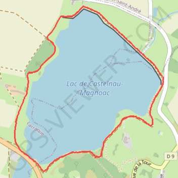 Itinéraire lac de la geze castelnau magnoac, distance, dénivelé, altitude, carte, profil, trace GPS