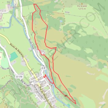 Itinéraire Circuit de Coulato, distance, dénivelé, altitude, carte, profil, trace GPS