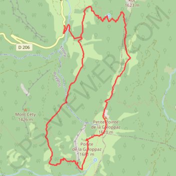 Itinéraire La Pointe de la Galoppaz depuis le Chalet du Fournet, distance, dénivelé, altitude, carte, profil, trace GPS