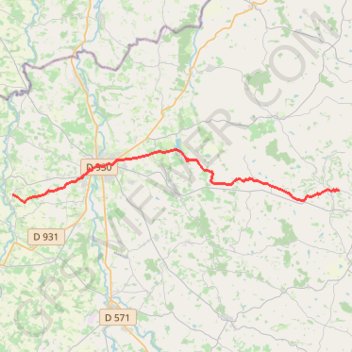 Itinéraire Marsolan - Larressingle, distance, dénivelé, altitude, carte, profil, trace GPS
