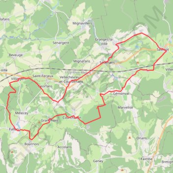 Itinéraire Boucle du chemin de compostelle, distance, dénivelé, altitude, carte, profil, trace GPS
