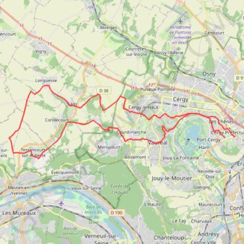Itinéraire Chaussée Brunehaut ou de Vigny, distance, dénivelé, altitude, carte, profil, trace GPS