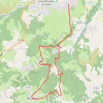 Itinéraire Saint-marcellin, distance, dénivelé, altitude, carte, profil, trace GPS