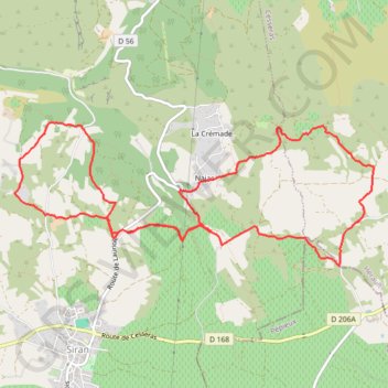 Itinéraire Départ de la Chapelle de Saint-Germain à Cesseras, distance, dénivelé, altitude, carte, profil, trace GPS