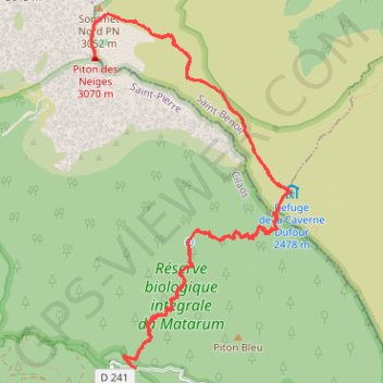 Itinéraire Piton des Neiges par Cilaos, distance, dénivelé, altitude, carte, profil, trace GPS
