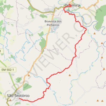 Itinéraire Rota Vicentina - Chemin historique - Étape 5, distance, dénivelé, altitude, carte, profil, trace GPS