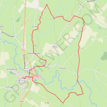 Itinéraire Circuit du Buffle - Etroeungt, distance, dénivelé, altitude, carte, profil, trace GPS
