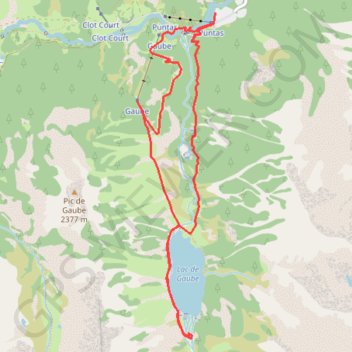 Itinéraire Lac de Gaube circuit, distance, dénivelé, altitude, carte, profil, trace GPS