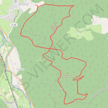 Itinéraire Refuge Saint-Martin - Barbazan, distance, dénivelé, altitude, carte, profil, trace GPS