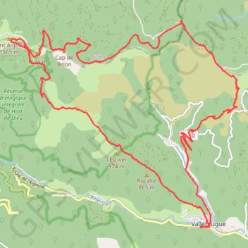 Itinéraire Valleraugue Aire de Cote Berthezène, distance, dénivelé, altitude, carte, profil, trace GPS