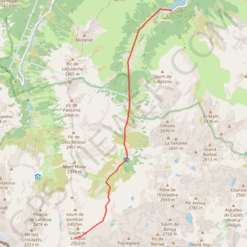 Itinéraire Pourtet de Hèche, distance, dénivelé, altitude, carte, profil, trace GPS