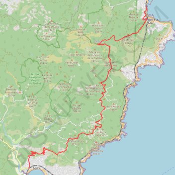 Itinéraire De Théoule sur Mer à Agay, distance, dénivelé, altitude, carte, profil, trace GPS