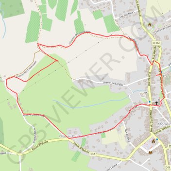 Itinéraire Sentier de Monein, distance, dénivelé, altitude, carte, profil, trace GPS
