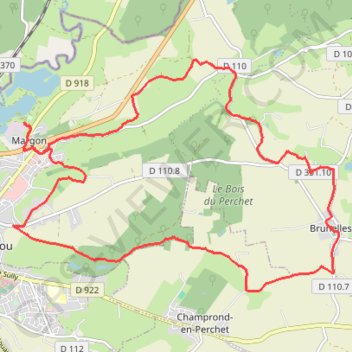 Itinéraire Autour de Margon, distance, dénivelé, altitude, carte, profil, trace GPS