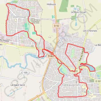 Itinéraire track, distance, dénivelé, altitude, carte, profil, trace GPS