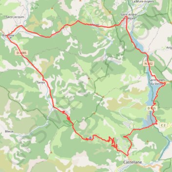 Itinéraire Le Col des Lecques, distance, dénivelé, altitude, carte, profil, trace GPS