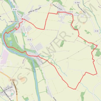 Itinéraire Grépiac - Ramier et côteaux, distance, dénivelé, altitude, carte, profil, trace GPS