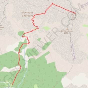 Itinéraire Pic de Bure par Vallon de Sauvas, distance, dénivelé, altitude, carte, profil, trace GPS