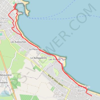 Itinéraire Randonnée le long du littoral entre La Brée-les-Bains et Saint-Denis-d'Oléron, distance, dénivelé, altitude, carte, profil, trace GPS