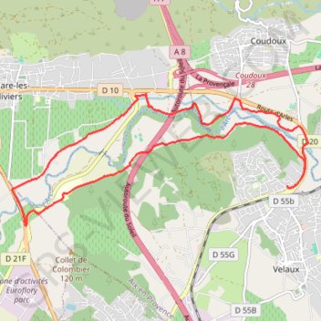 Itinéraire Rando des fruits - Velaux, distance, dénivelé, altitude, carte, profil, trace GPS