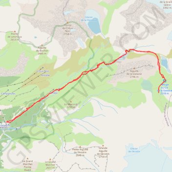 Itinéraire Col de la Vanoise, distance, dénivelé, altitude, carte, profil, trace GPS