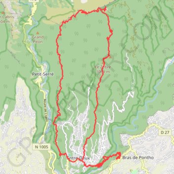 Itinéraire Le Bayonne depuis Bras de Pontho, distance, dénivelé, altitude, carte, profil, trace GPS