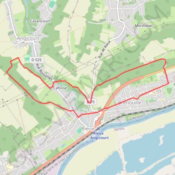 Itinéraire Rieux - Le Clocher de Bos, distance, dénivelé, altitude, carte, profil, trace GPS