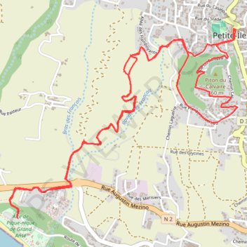 Itinéraire Grande Anse - Course de l'ail, distance, dénivelé, altitude, carte, profil, trace GPS
