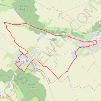 Itinéraire Villers-au-Bois - Carency, distance, dénivelé, altitude, carte, profil, trace GPS