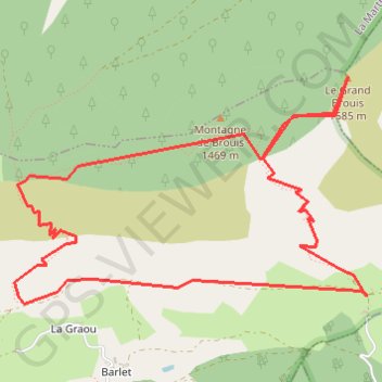 Itinéraire Le grand brouis, distance, dénivelé, altitude, carte, profil, trace GPS