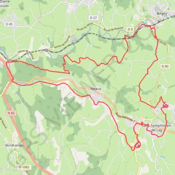 Itinéraire Au creux des Vallées du Gand de l'Ecoron et du Rhins - Saint-Symphorien-de-Lay, distance, dénivelé, altitude, carte, profil, trace GPS