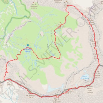 Itinéraire Pic de la Munia : Tour complet du cirque par les crêtes, distance, dénivelé, altitude, carte, profil, trace GPS