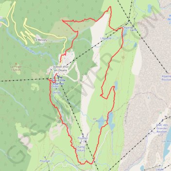Itinéraire Lacs des petites rousses, distance, dénivelé, altitude, carte, profil, trace GPS