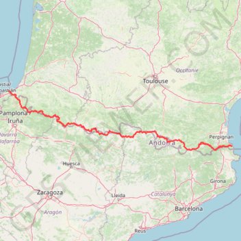 Itinéraire Tracks_HRP Atlantique-Mediterranee, distance, dénivelé, altitude, carte, profil, trace GPS
