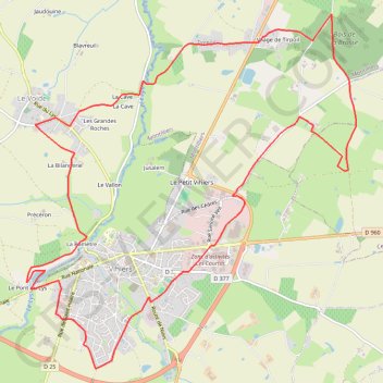 Itinéraire Le Chêne aux Loups - Vihiers, distance, dénivelé, altitude, carte, profil, trace GPS