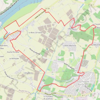 Itinéraire La Chapelle Basse Mer, distance, dénivelé, altitude, carte, profil, trace GPS