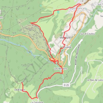 Itinéraire Autour du Chapeau de Gendarme de Septmoncel, distance, dénivelé, altitude, carte, profil, trace GPS